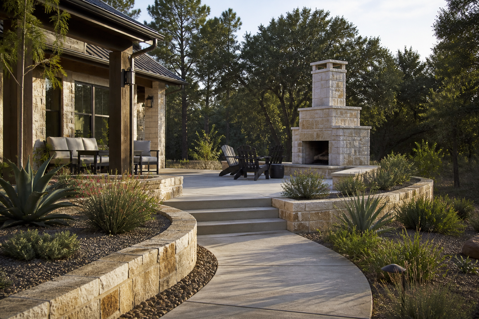 Albañilería, paisaje y construcción en Bastrop, Texas