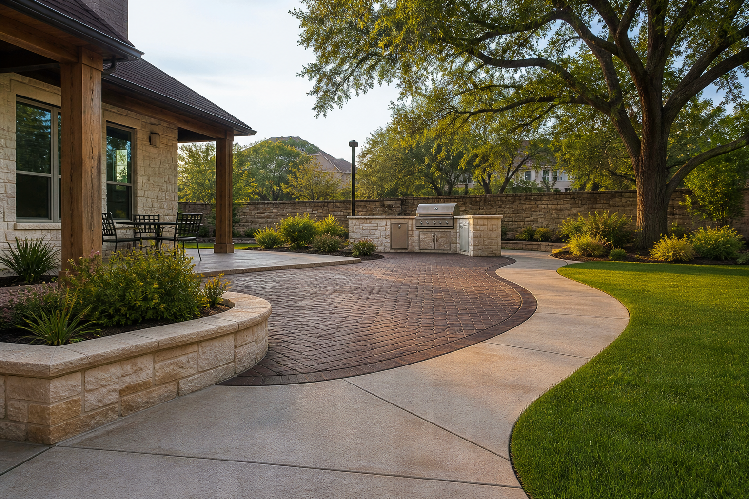 Albañilería, paisaje y construcción en Elgin, Texas