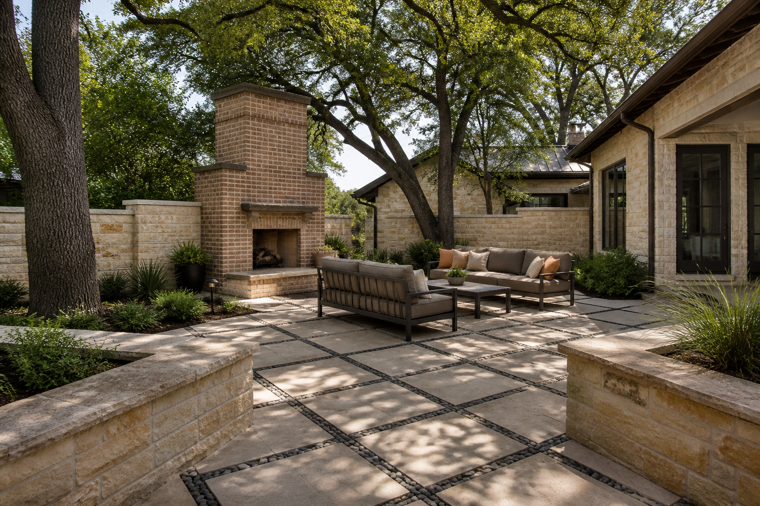 Albañilería, paisaje y construcción en Georgetown, Texas