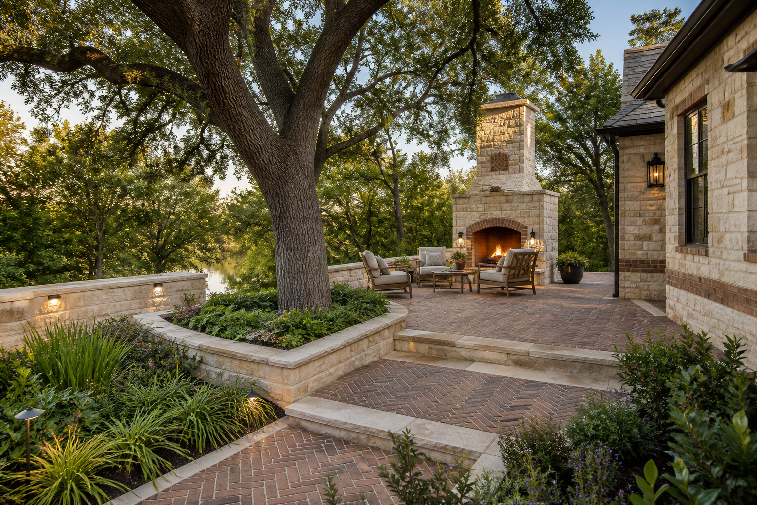 Masonry, landscaping, and construction in Gruene, Texas