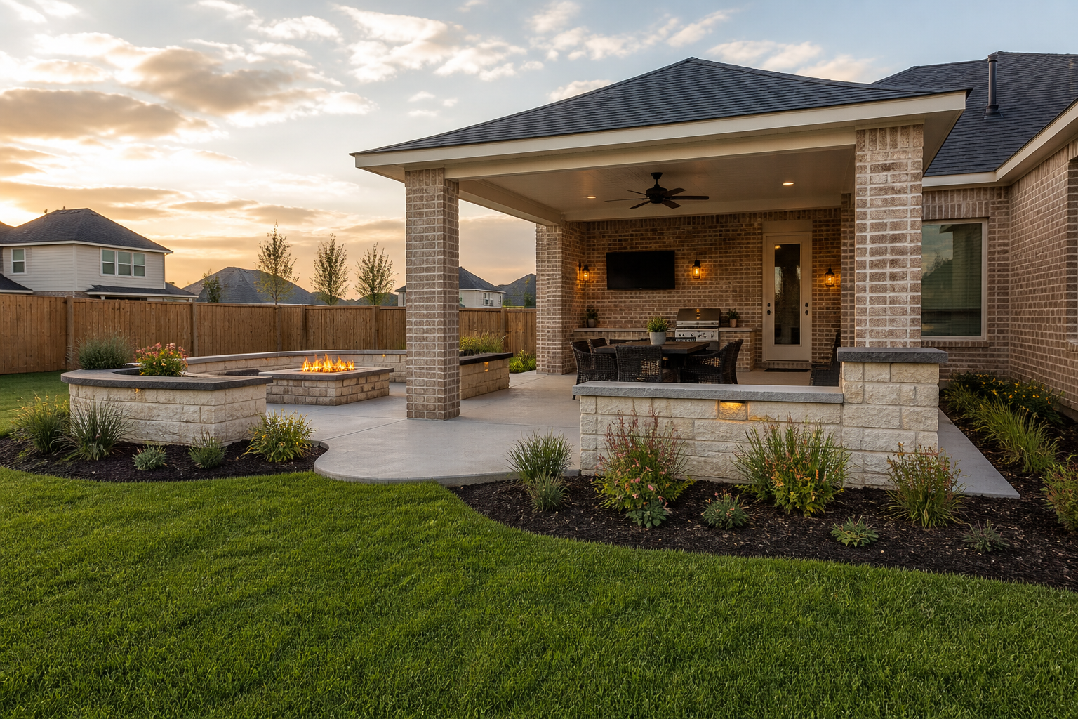 Albañilería, paisaje y construcción en Hutto, Texas