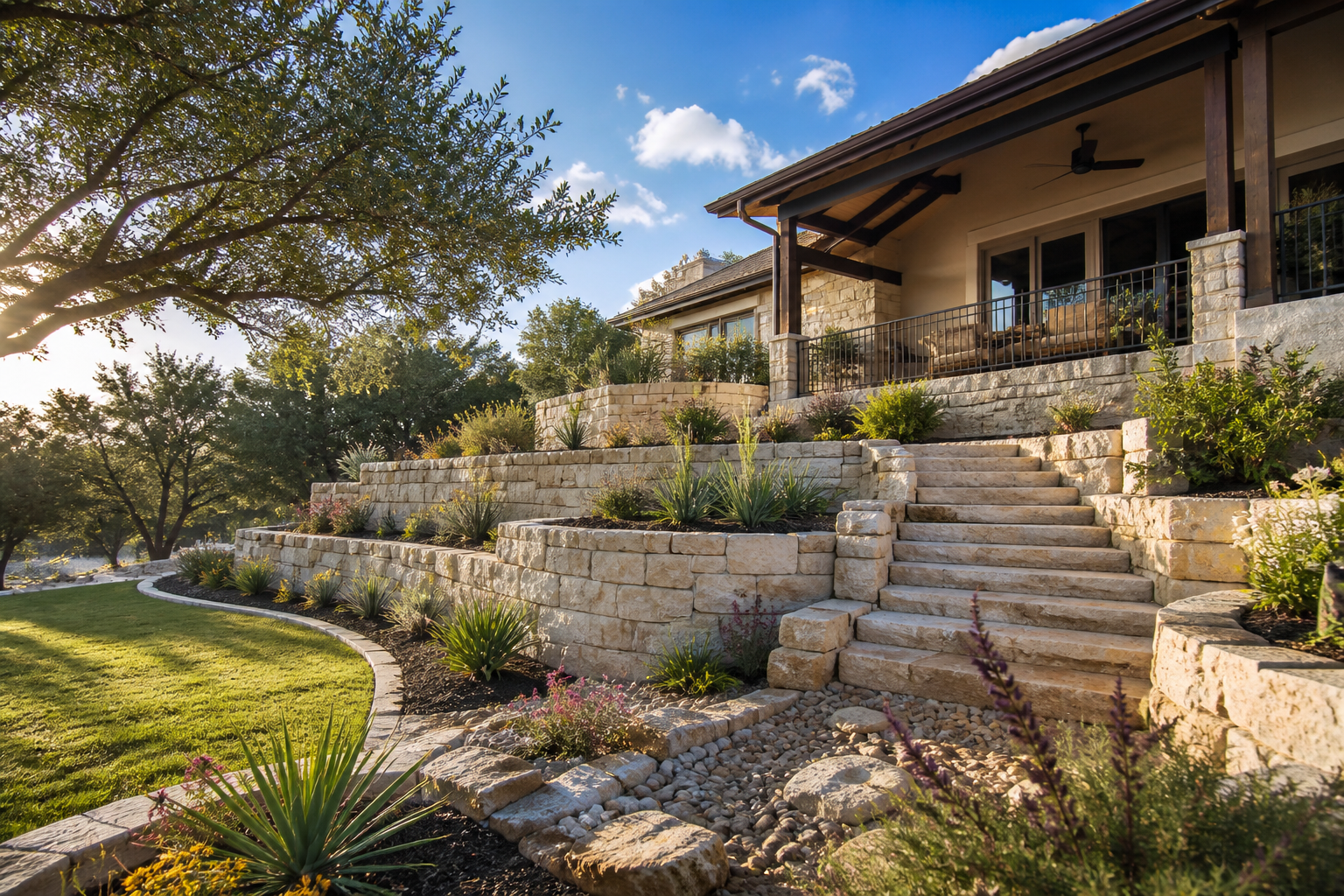 Albañilería, paisaje y construcción en Leander, Texas