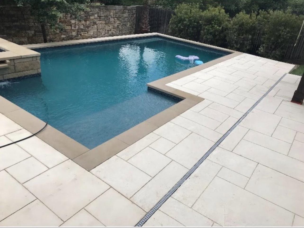 Pool deck and drainage detail